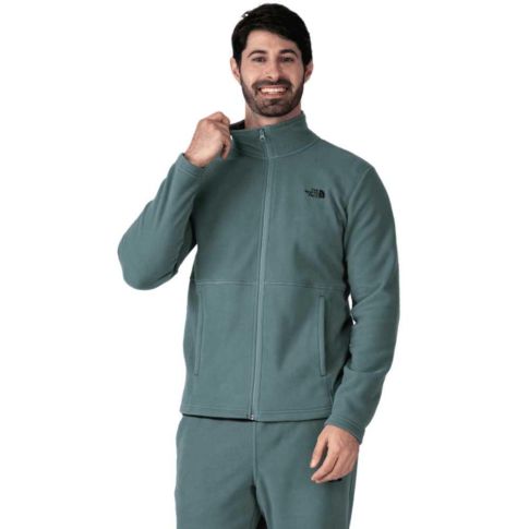 Jaqueta Fleece The North Face TKA Glacier Full Zip Masculina Verde