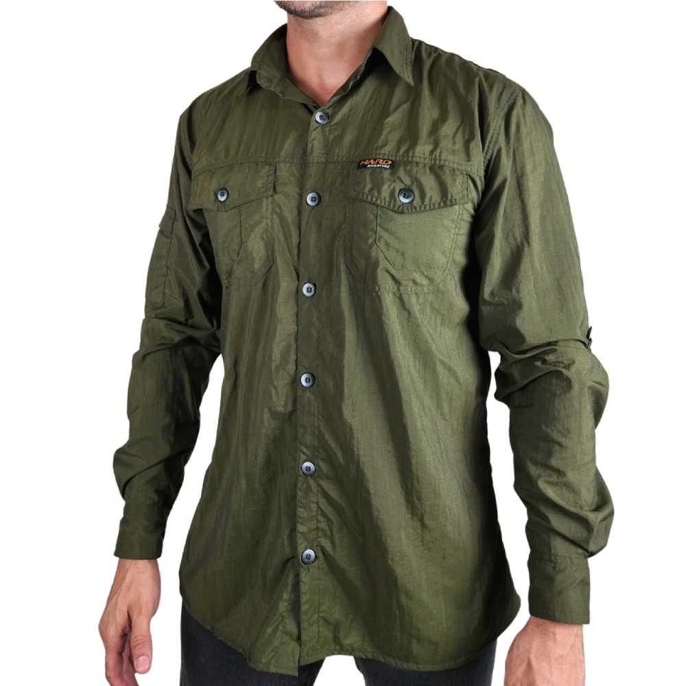 AT LAST&CO SAFARI HAT 7 1/2 カーキ Camisa Hard Adventure Safari Masculina Verde | AltaMontanha