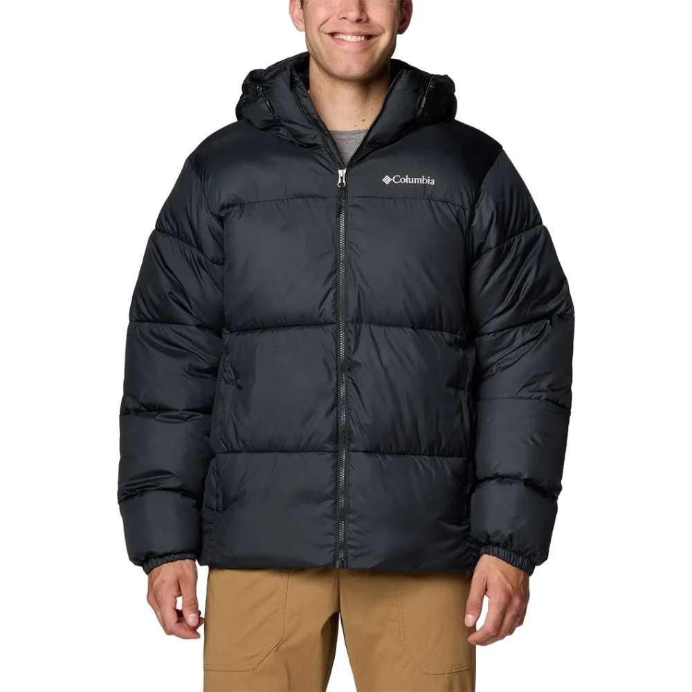 Columbia hooded puffer jacket チェック　ダ Jaqueta Columbia Puffect II Hooded Masculina Preta | AltaMontanha