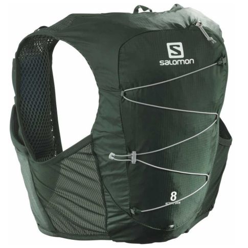 SALOMON ACTIVE SKIN 8 Mサイズ Mochila de Hidratação Salomon Active Skin 8 SET Verde | AltaMontanha ウォーキング・ランニングウェア